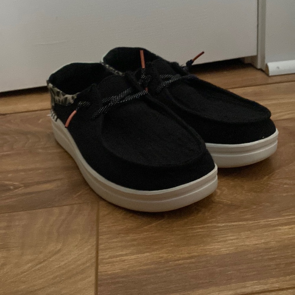 Hey Dudes. Wendy rise funk black. Never worn. Size 7.